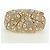 CHANEL Borsa a Mano Camelia Tela Beige Oro CC Auth BAZ669V D'oro - vista 9