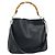 Borsa a Spalla in Pelle Gucci Bamboo 2way Nera Oro 001 1781 1577 Auth 174579 Nero D'oro
