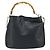 Borsa a Spalla in Pelle Gucci Bamboo 2way Nera Oro 001 1781 1577 Auth 174579 Nero D'oro - vista 2