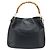 Borsa a Spalla in Pelle Gucci Bamboo 2way Nera Oro 001 1781 1577 Auth 174579 Nero D'oro - vista 3