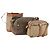 Céline Borsa Clutch in Tela Macadam CELINE in Pelle PVC 3 Pezzi Marrone Beige Auth fm5236
