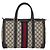 Gucci Borsa Boston GG Supreme in PVC Navy Gold Auth BAZ551 D'oro Blu navy - vista 3