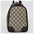 Gucci Borsa Boston GG Supreme in PVC Navy Gold Auth BAZ551 D'oro Blu navy - vista 4