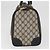 Gucci Borsa Boston GG Supreme in PVC Navy Gold Auth BAZ551 D'oro Blu navy - vista 5