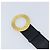 CINTURA CÉLINE Circle Pelle 34,3" Nero Oro Auth BAZ290A D'oro - vista 6