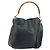 Borsa a Spalla in Pelle Gucci Bamboo 2way Nera Oro 001 3444 1038 Auth 174578 Nero D'oro