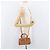 Borsa Boston Mini Logogram Vicetos MCM in pelle PVC 2 in 1 marrone oro Auth BAZ463 D'oro - vista 22