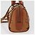 Borsa Boston Mini Logogram Vicetos MCM in pelle PVC 2 in 1 marrone oro Auth BAZ463 D'oro - vista 4