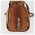 Borsa Boston Mini Logogram Vicetos MCM in pelle PVC 2 in 1 marrone oro Auth BAZ463 D'oro - vista 5