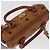 Borsa Boston Mini Logogram Vicetos MCM in pelle PVC 2 in 1 marrone oro Auth BAZ463 D'oro - vista 6