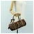 Sac à main en toile Trotter romantique Christian Dior PVC marron argent authentique 170563V Argenté  - vue 25
