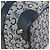 Céline Borsa a mano Celine C Sulky in tela blu navy e oro Auth 174475 D'oro - vista 10