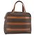 Céline Borsa a mano in tela Macadam CELINE in pelle PVC marrone oro Auth ARZ837 D'oro