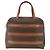 Céline Borsa a mano in tela Macadam CELINE in pelle PVC marrone oro Auth ARZ837 D'oro - vista 2