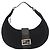 Borsa a spalla FENDI Mamma Baguette in nylon nero e argento autentica YKZ797 - vista 13