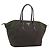 PRADA Borsa a mano in nylon marrone argento Auth ARZ881