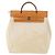 Hermès HERMES Herbag Ad PM Rucksack Canvas Leder 2in1 Beige Silber Auth 172481 - Ansicht 2
