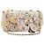 CHANEL Borsa a Spalla Choco Bar con Catena Satin Rosa Oro CC Auth ARZ748SAV D'oro