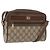 Borsa a Spalla Gucci GG Supreme Web Sherry Line PVC Beige 56 02 087 Auth BAZ559 D'oro