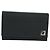 Fendi Cartera Trifold de Lona Zucchino Negra Auth am11191V Negro - vista 13
