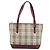 Bolsa de mão em canvas bege com estampa Nova Check da BURBERRY, dourada, Auth BA11740 Dourado - vista 13
