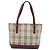 Bolsa de mão em canvas bege com estampa Nova Check da BURBERRY, dourada, Auth BA11740 Dourado - vista 2