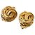 Timeless Chanel Vintage Coco Mark vergoldete Clip-Ohrringe Golden