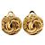 Timeless Chanel Vintage Coco Mark vergoldete Clip-Ohrringe Golden - Ansicht 2