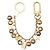 Portachiavi Charm Pastille con Catena Louis Vuitton Marrone D'oro