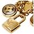 Portachiavi Charm Pastille con Catena Louis Vuitton Marrone D'oro - vista 3