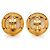 Pendientes redondos de perlas vintage Chanel Coco Mark Dorado - vista 2