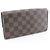 Sarah Cartera larga de lona Damier Louis Vuitton Castaño - vista 3