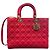 Lady Dior Große Handtasche aus rosa Lammleder