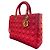 Lady Dior Große Handtasche aus rosa Lammleder - Ansicht 2