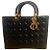 Borsa Lady Dior grande in pelle nera Christian Dior