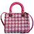 Borsa Lady Dior media in pelle di agnello e tweed rosa