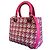 Borsa Lady Dior media in pelle di agnello e tweed rosa - vista 2