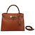 Borsa Hermès Kelly in Courchevel marrone con hardware dorato 28