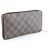 Zippy Cartera larga de lona Damier Louis Vuitton Castaño - vista 3
