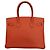 Borsa Hermès Birkin arancione Togo con hardware in palladio 30 - vista 2