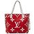 Louis Vuitton Monogram Giant Neverfull MM Tote Bag Rot Mehrfarben