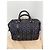 Céline Borsa Boston Celine in tela monogramma blu navy e pelle nera Nero - vista 11