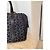 Céline Borsa Boston Celine in tela monogramma blu navy e pelle nera Nero - vista 5