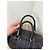 Céline Borsa Boston Celine in tela monogramma blu navy e pelle nera Nero - vista 7