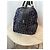 Céline Borsa Boston Celine in tela monogramma blu navy e pelle nera Nero - vista 9