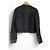 Giacca Chanel 04A in tweed nero con bottoni logo CC e tulle - vista 3
