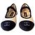 Bailarinas Chanel de terciopelo y lona Negro Blanco roto