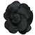 Timeless Chanel Spilla in velluto nero vintage Lurex Fiore di Camelia