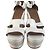 Sandali con zeppa Ilana in espadrille Hermès Bianco - vista 3