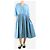 Autre Marque Blaues Taffeta-Sommerkleid - Größe M - Ansicht 3